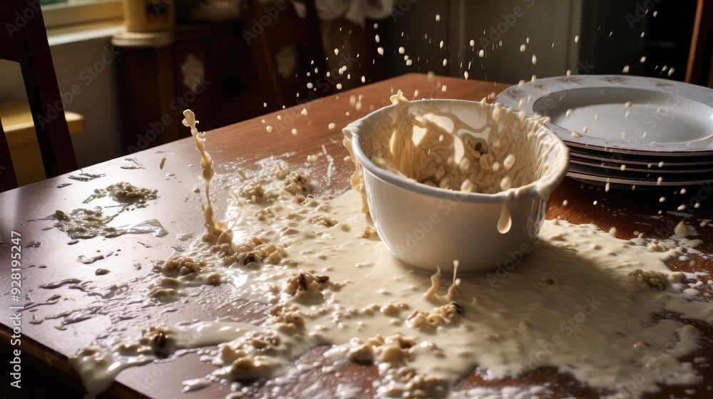 Fototapeta premium milk kitchen spill