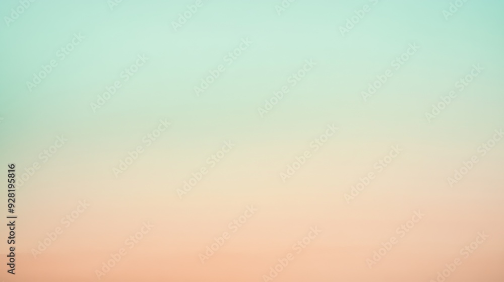 Naklejka premium Gradient Background, Pastel Colors, seafoam green blending with pale peach gradient