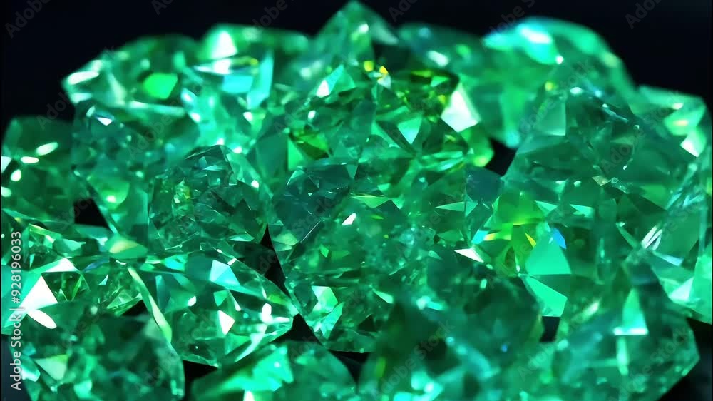 Close-up of green emerald gemstones
Close-up of green emerald gemstones