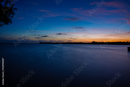 atardecer en el mar photo