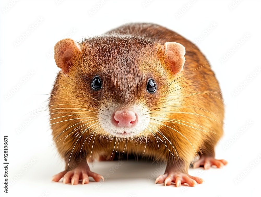 Close-up Portrait of a Golden-brown Capybara with Pink Nose and Black Eyes Close-up Portrait of a Golden-brown Capybara with Pink Nose and Black Eyes