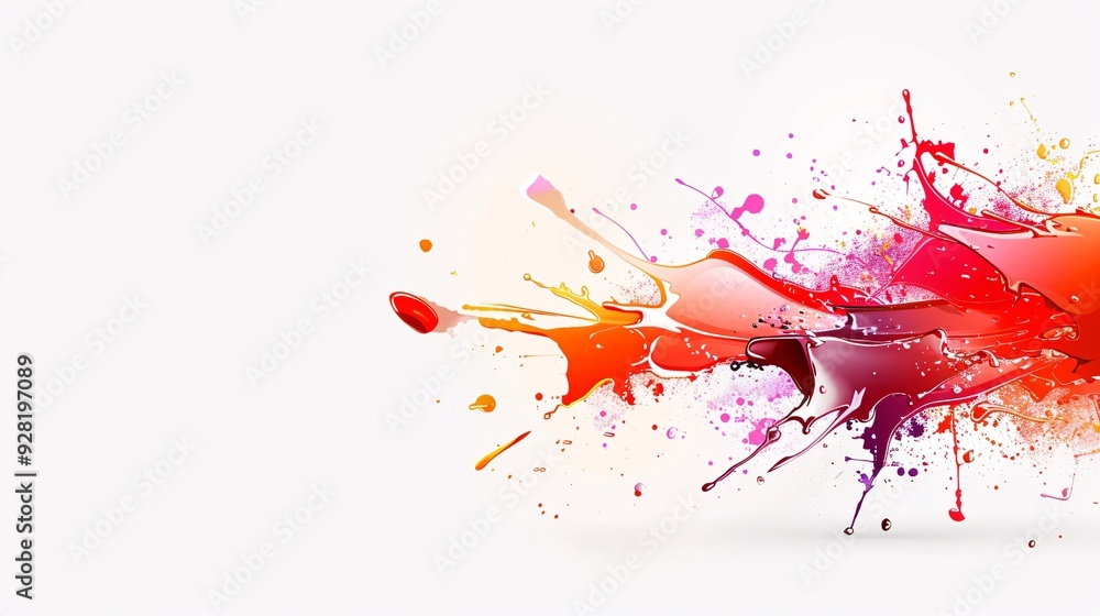 A dynamic abstract background with bold splashes of red, orange, and purple, leaving ample copy space for text. A dynamic abstract background with bold splashes of red, orange, and purple, leaving ample copy space for text.