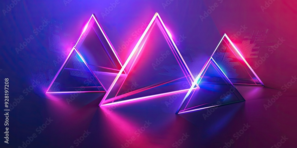 Neon Geometric Abstract Art Neon Geometric Abstract Art