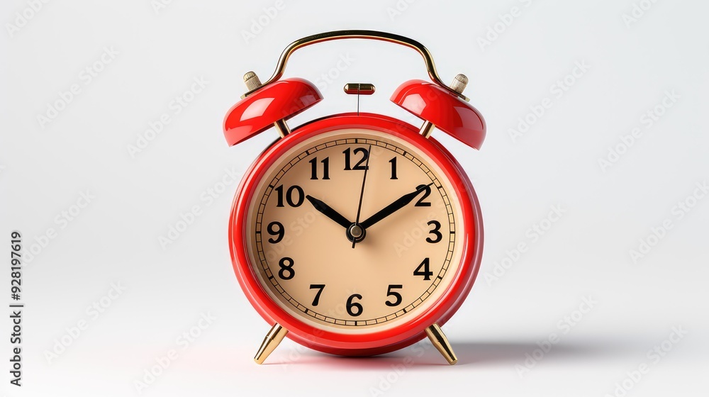 time alarm clock red