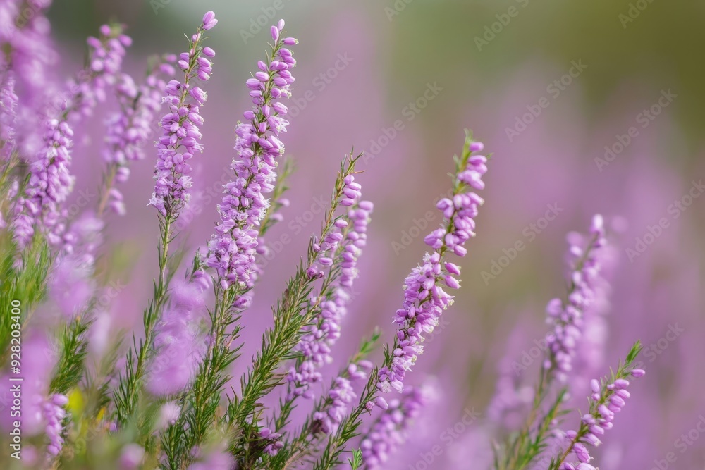 Close up of heather flower in bloom Close up of heather flower in bloom