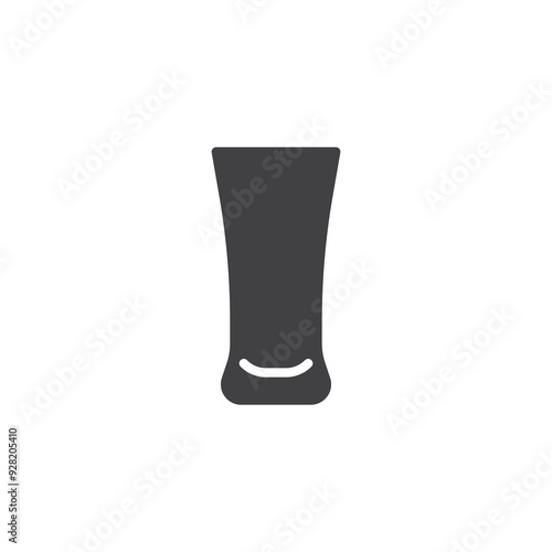 Slender pilsner glass vector icon
