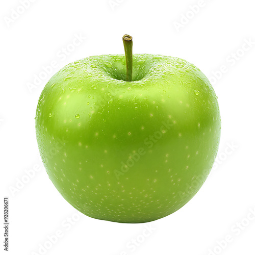 green apple isolated on transparent background  photo