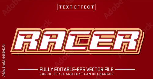 Racer font Text effect editable