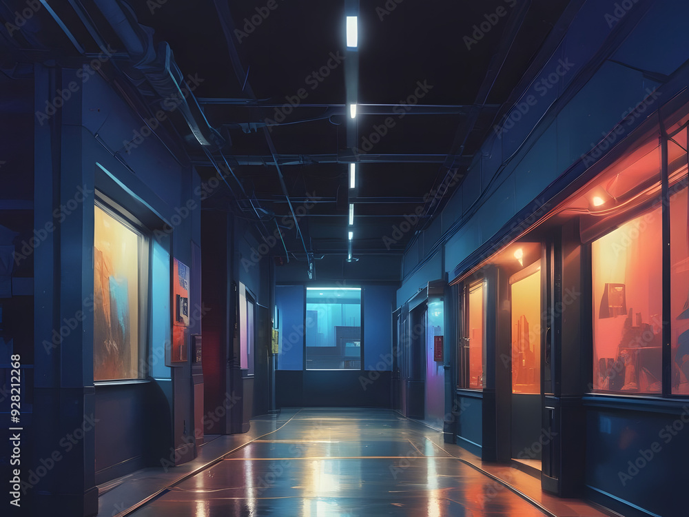 A dark empty street, dark blue background, an empty dark scene, neon light, spotlights The asphalt floor and studio room with smoke float up the interior A dark empty street, dark blue background, an empty dark scene, neon light, spotlights The asphalt floor and studio room with smoke float up the interior