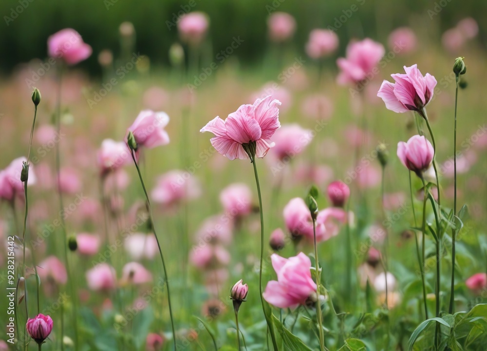 An image of a field of pink flowers An image of a field of pink flowers