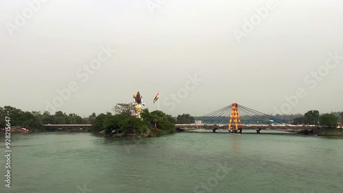 Haridwar | Evening view of Har Ki Pauri, Haridwar | Ganga river flowing in Haridwar | Haridwar Kumbh Mela photo