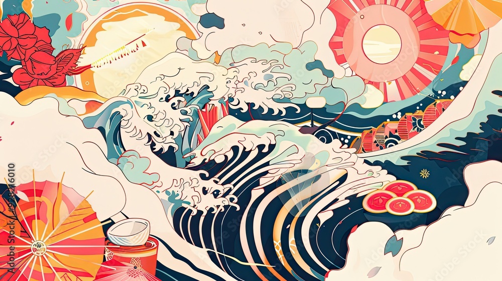 Japanese Art: Wave of Tranquility