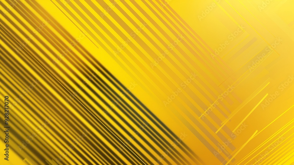 Obraz premium Abstract yellow gradient design with diagonal stripe pattern and line texture on blurred background - ideal for landing pages and modern cover designs