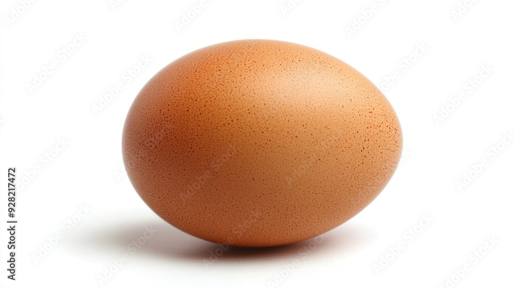 A Single Brown Egg on White Background A Single Brown Egg on White Background