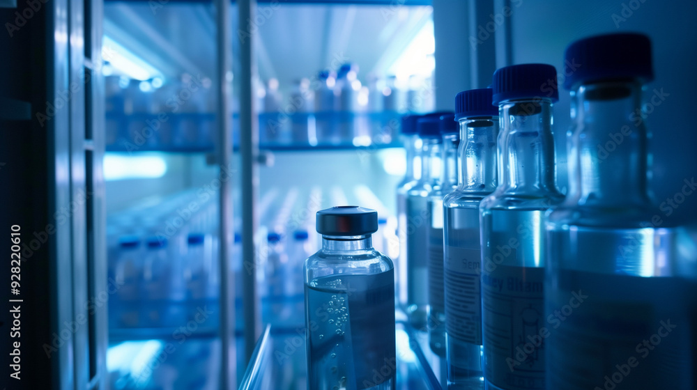 Scientific Detail: High-Resolution Shot of a Vial Being Carefully Extracted Scientific Detail: High-Resolution Shot of a Vial Being Carefully Extracted