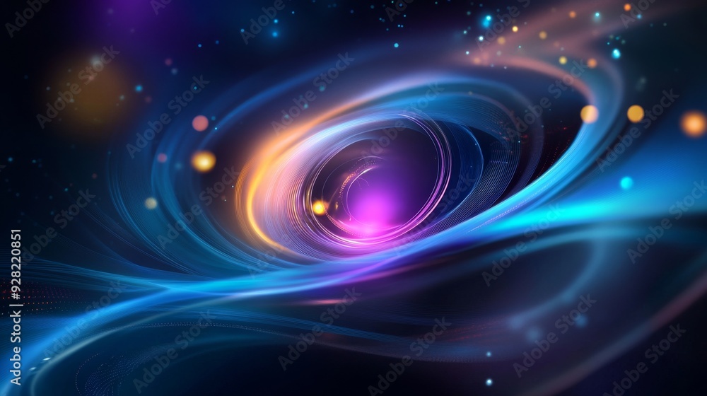 quantum phenomena in abstract form with quantum particles and energies moving through complex structures quantum phenomena in abstract form with quantum particles and energies moving through complex structures