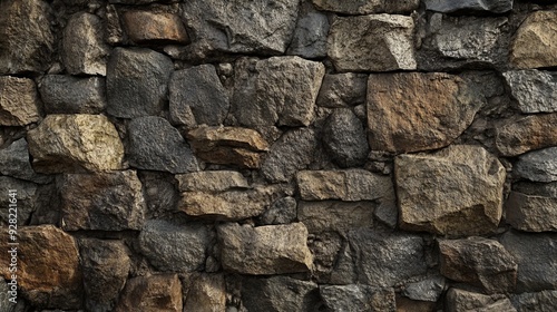 3D Rustic Stone Wall: A Natural Barrier of Textured Elegance