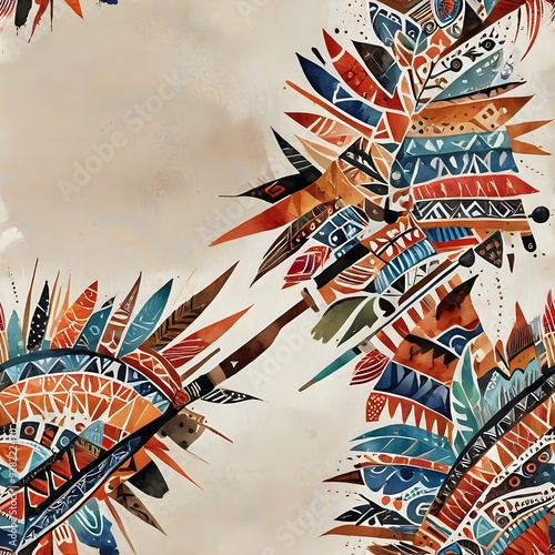 Colorful Tribal Pattern Artwork