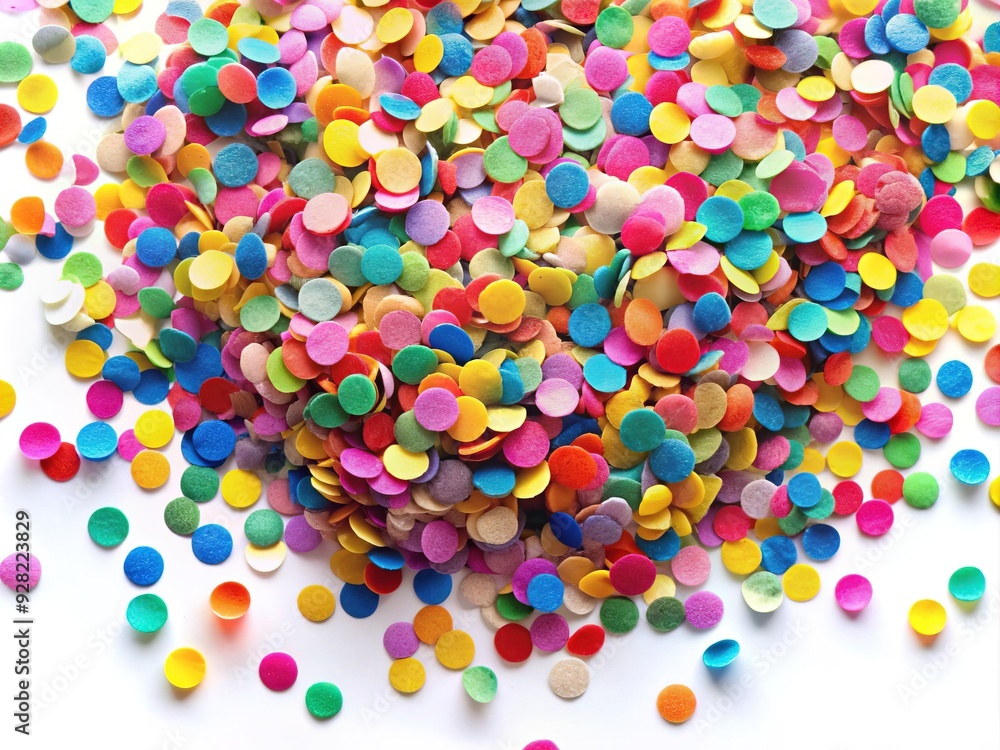 Vibrant colorful confetti pieces scattered evenly across a bright white background, creating a festive and celebratory atmosphere perfect for party, wedding, or anniversary designs. Vibrant colorful confetti pieces scattered evenly across a bright white background, creating a festive and celebratory atmosphere perfect for party, wedding, or anniversary designs.