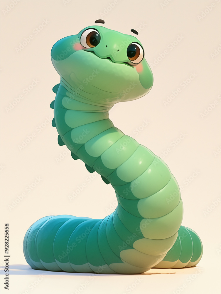 Fototapeta premium snake on a white background