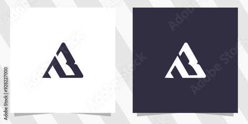 letter ab ba logo design vector