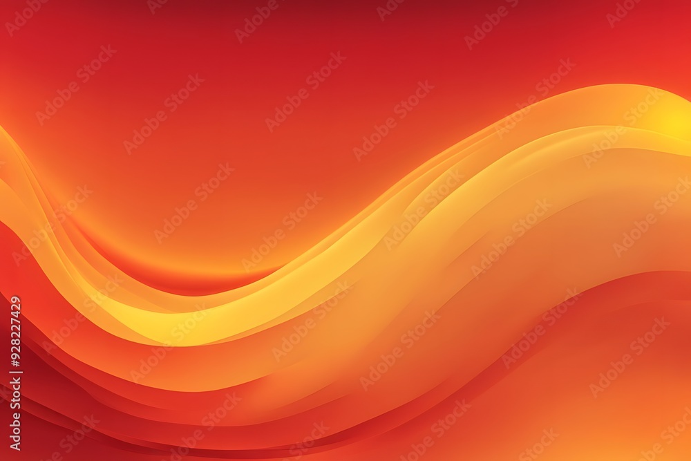 A fiery wave background with gradients of red orange and yellow resembling flames, Ai Generated A fiery wave background with gradients of red orange and yellow resembling flames, Ai Generated