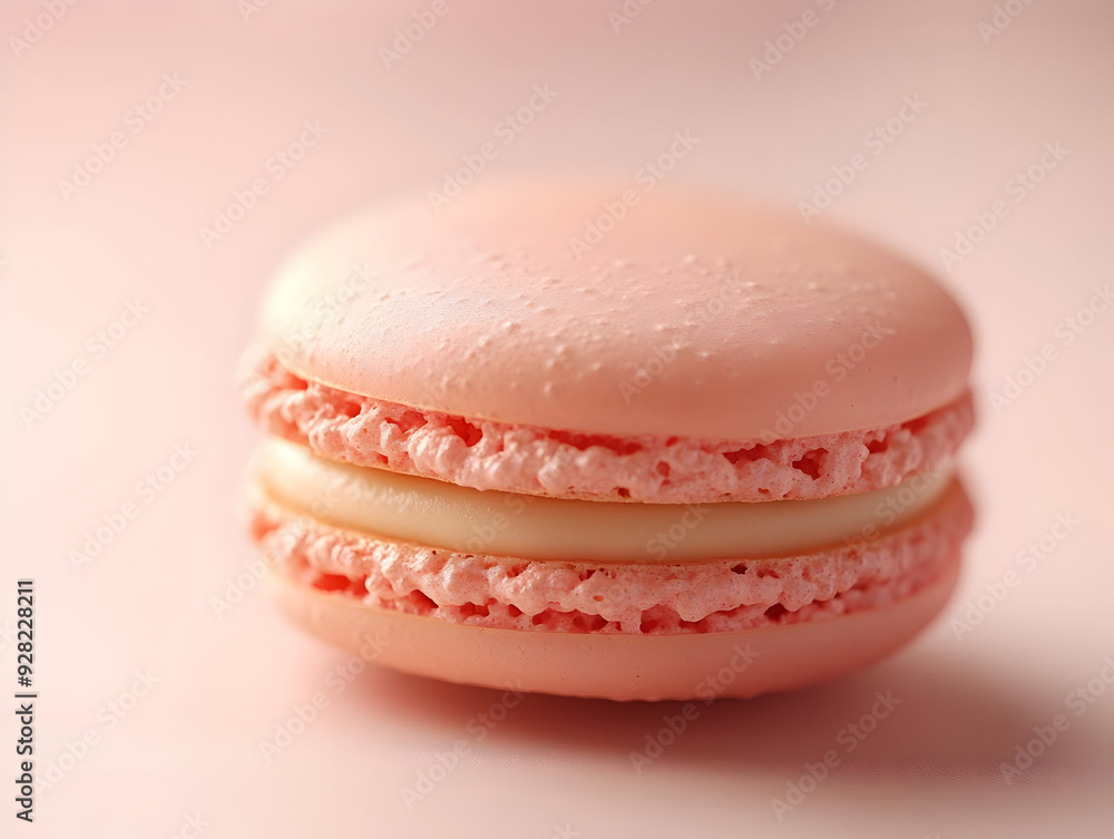 Delicate Pink Macaron with Creamy Filling - A Taste of French Pastry Perfection Delicate Pink Macaron with Creamy Filling - A Taste of French Pastry Perfection