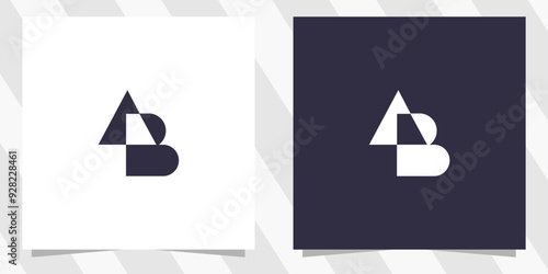 letter ab ba logo design vector