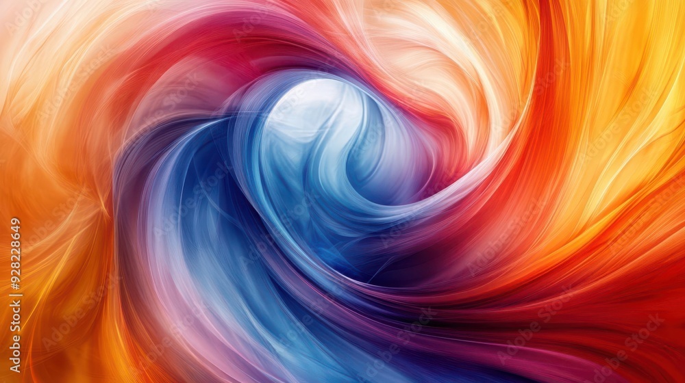 High-angle view of swirling abstract shapes representing world news and financial trends High-angle view of swirling abstract shapes representing world news and financial trends