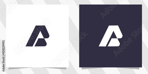 letter ab ba logo design vector