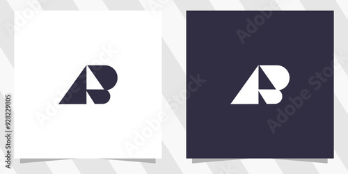 letter ab ba logo design vector