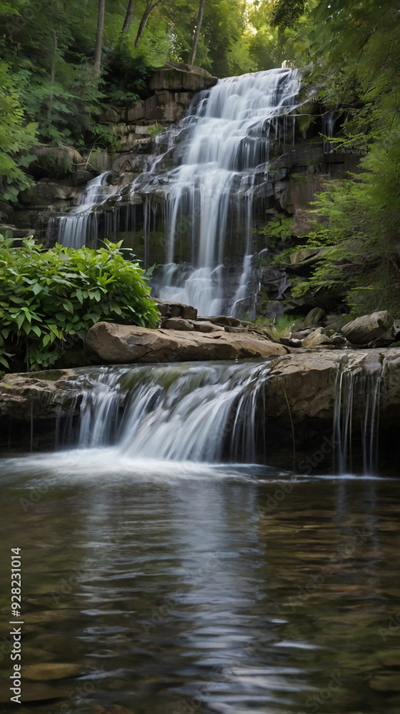 Fototapeta premium waterfall in the forest