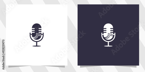 Finance podcast logo design vector