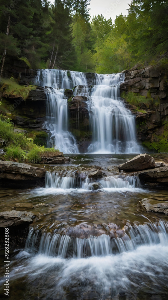 Fototapeta premium waterfall in the forest