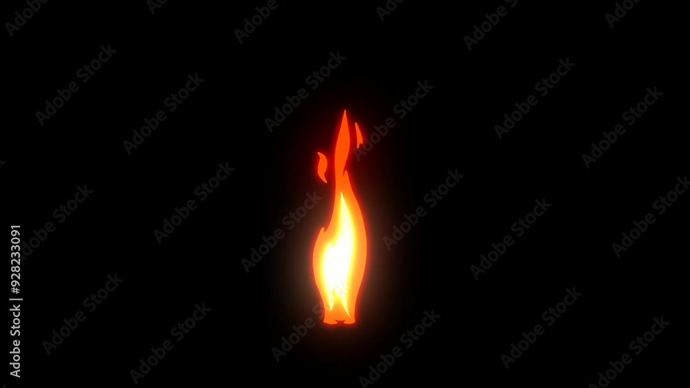 Comic Animation Element with Fire Element featuring fast moving burning fire Comic Animation Element with Fire Element featuring fast moving burning fire