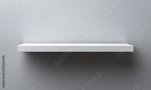 Wallpaper Mural Universal minimalistic background for product presentation. White empty shelf on a light gray wall, Generative AI Torontodigital.ca