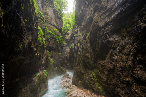 Partnach Gorge in Garmisch-Partenkirchen, in Bavaria, Germany photo