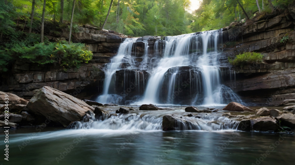Fototapeta premium waterfall in the forest