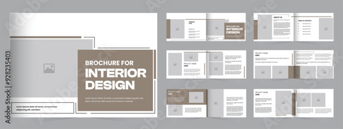 Interior portfolio design brochure, or Architecture portfolio template