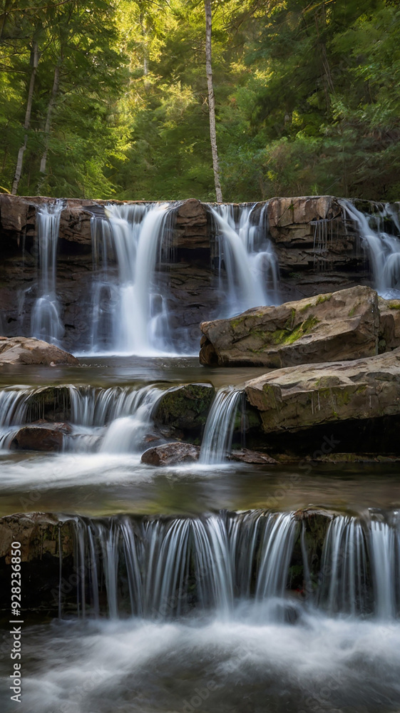Fototapeta premium waterfall in the forest