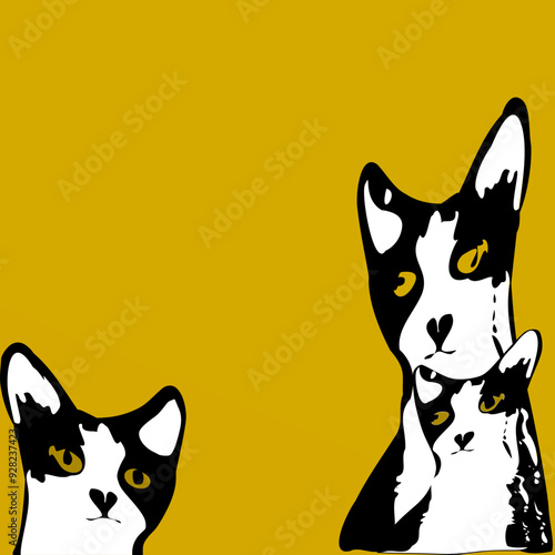 vector illustration of a cat