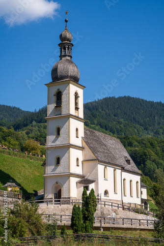 Parish Church of St. Sebastian, Catholic church in Ramsau, Berchtesgaden, Bavaria, Gothic Revival architecture