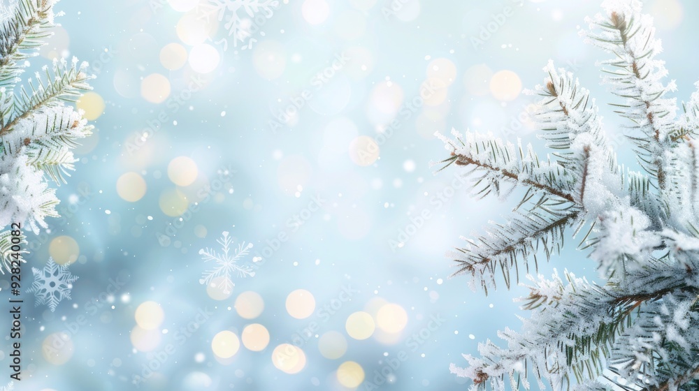 Winter Wonderland: A Frosty Pine Branch Winter Wonderland: A Frosty Pine Branch