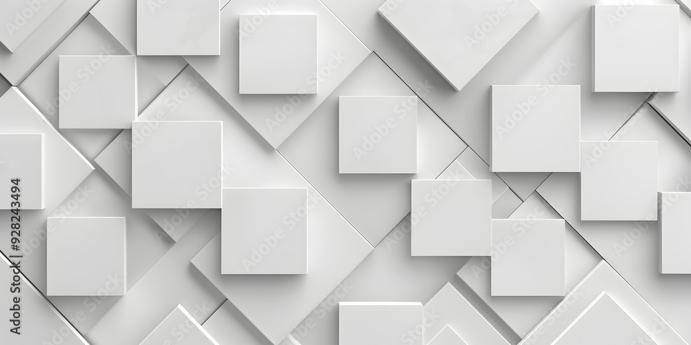 Abstract white geometric shapes, modern minimal background. Abstract white geometric shapes, modern minimal background.