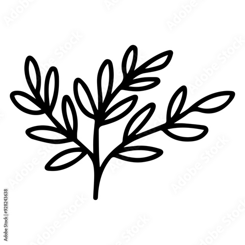 Flat design simple flower illustration on white