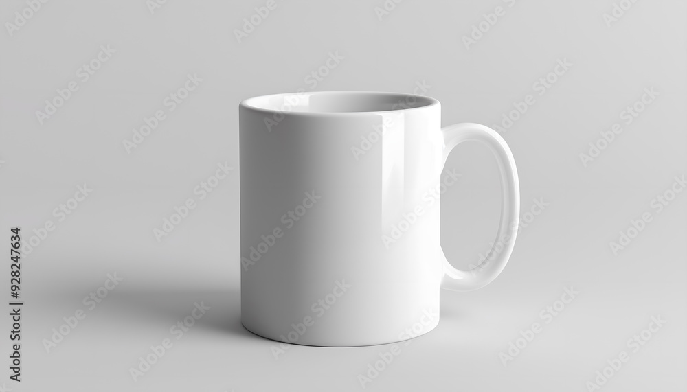 Fototapeta premium white mug on white background 