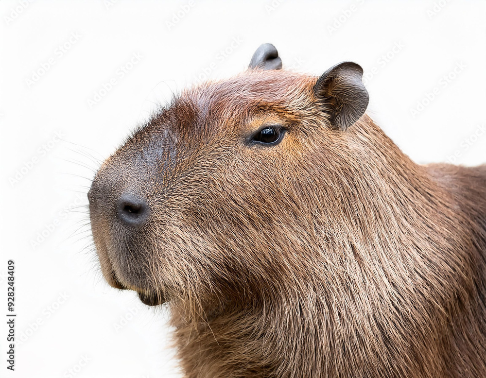 Capybara isolate on white background. Capybara isolate on white background.