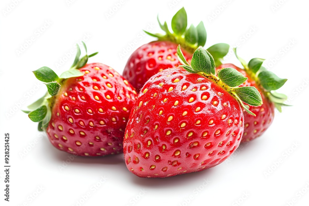 strawberries isolated on white background strawberries isolated on white background