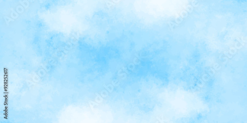 Abstract white and blue color frozen ice surface design background. oft sky blue watercolor sky and clouds, Light blue background with watercolor. gradient light white sky background with clouds. 