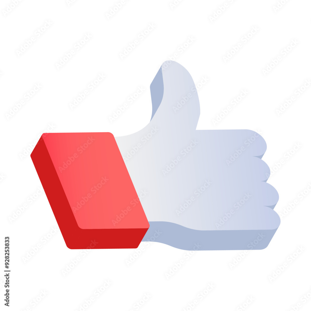thumbs up illustration on white background thumbs up illustration on white background